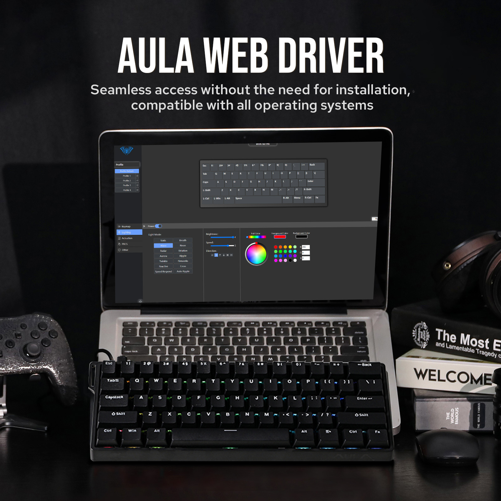 Gaming Keyboard Hall Effect Switches - Custom AULA WIN60 HE WIN60 HE