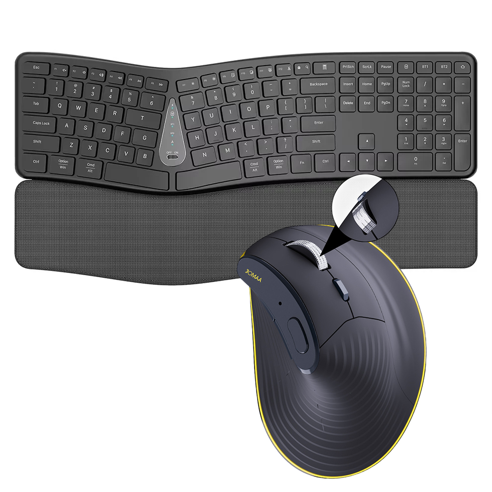 Gaming Keyboard Mouse Wireless - 2.4G Wireless Keyboard Mouse Combo,Comfortable Natural