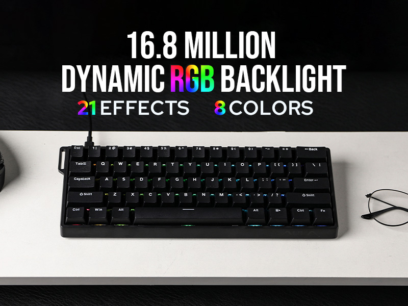 Custom AULA WIN60 HE WIN60 HE  - Gaming Keyboard Hall Effect Switches recension och pris