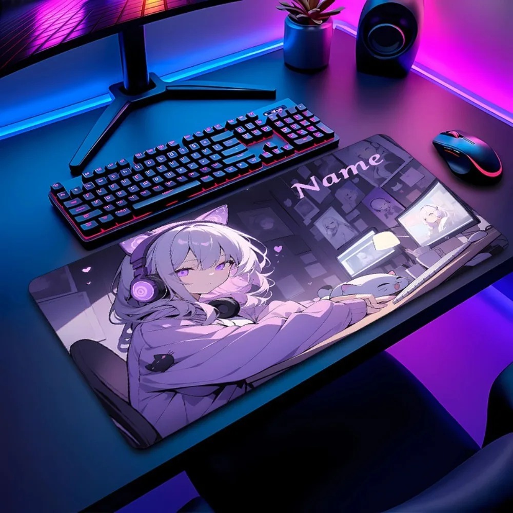 Anime Girl Gaming Large Desk M - Gaming Keyboard Name recension och pris