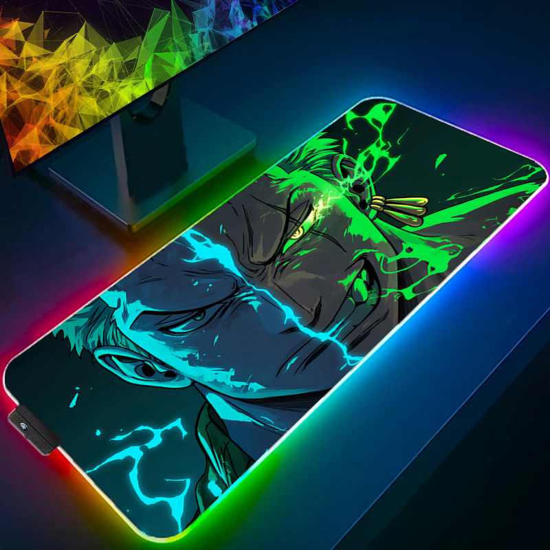 ONE PIECE Zoro Mouse Pad RGB G - Gaming Keyboard Easy To Clean recension och pris