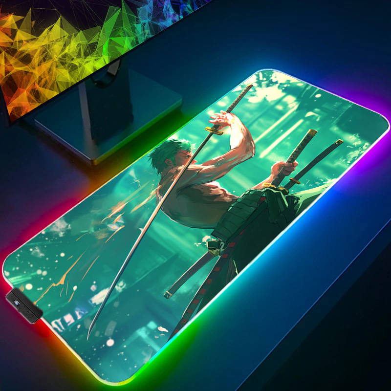 ONE PIECE Zoro Mouse Pad RGB G - Gaming Keyboard Easy To Clean recension och pris