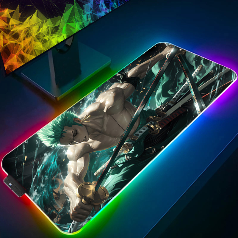 ONE PIECE Zoro Mouse Pad RGB G - Gaming Keyboard Easy To Clean recension och pris
