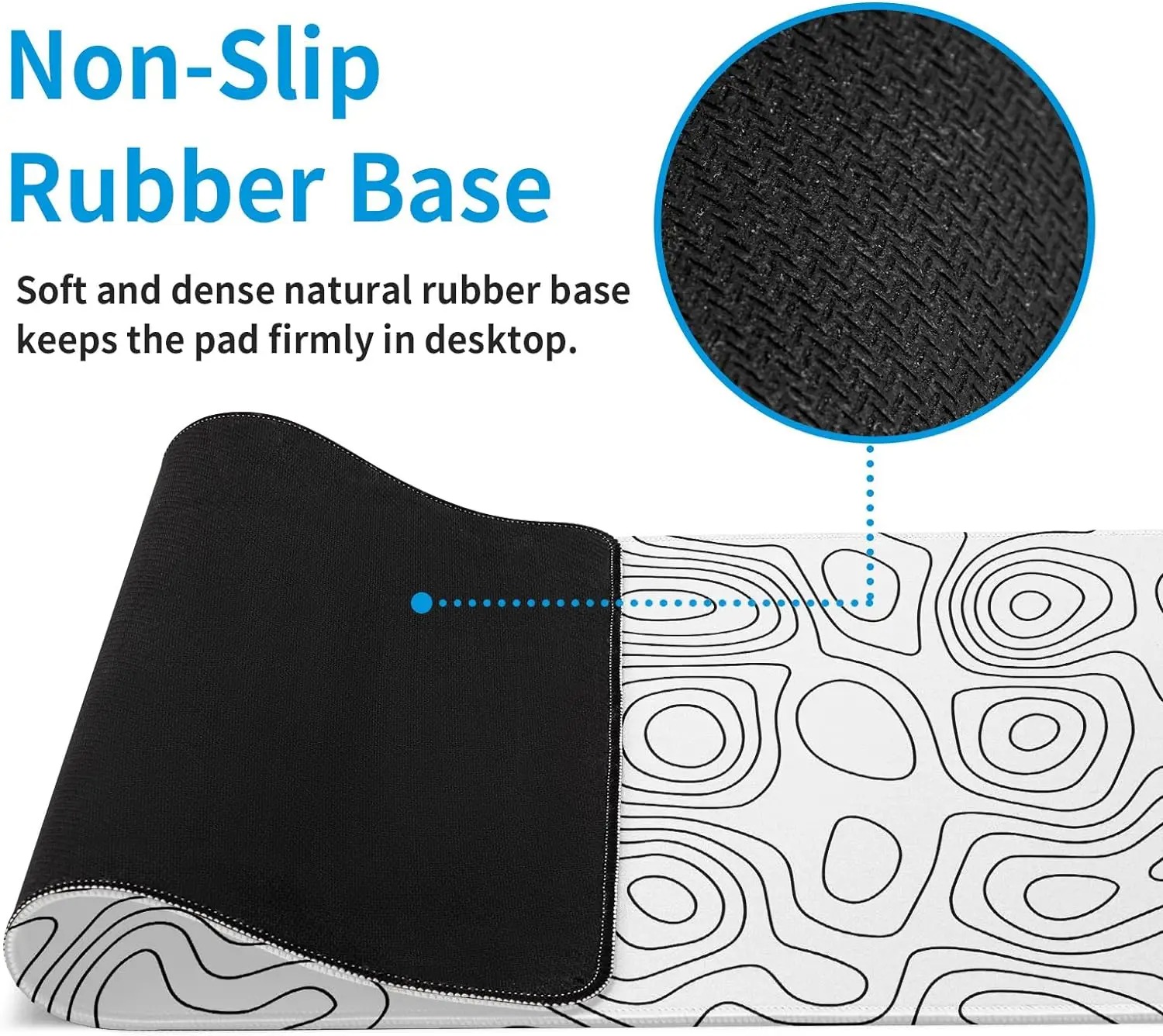 White Rubber Mouse Pad Topogra - Gaming Keyboard High Ground recension och pris