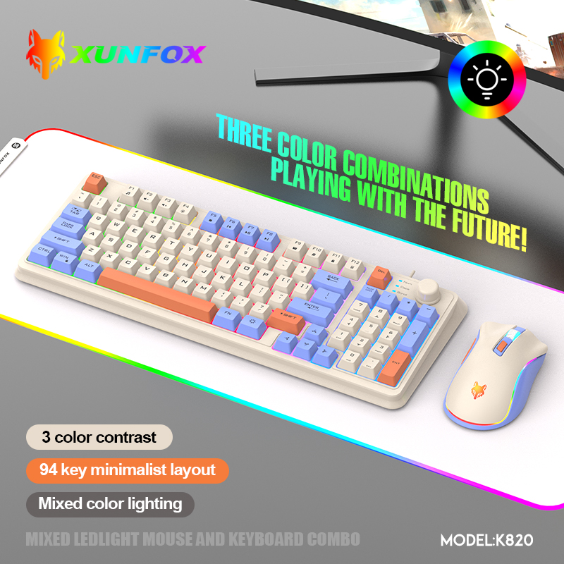 K820 USB Wired Game Keyboard M - Gaming Keyboard Mouse Wireless recension och pris