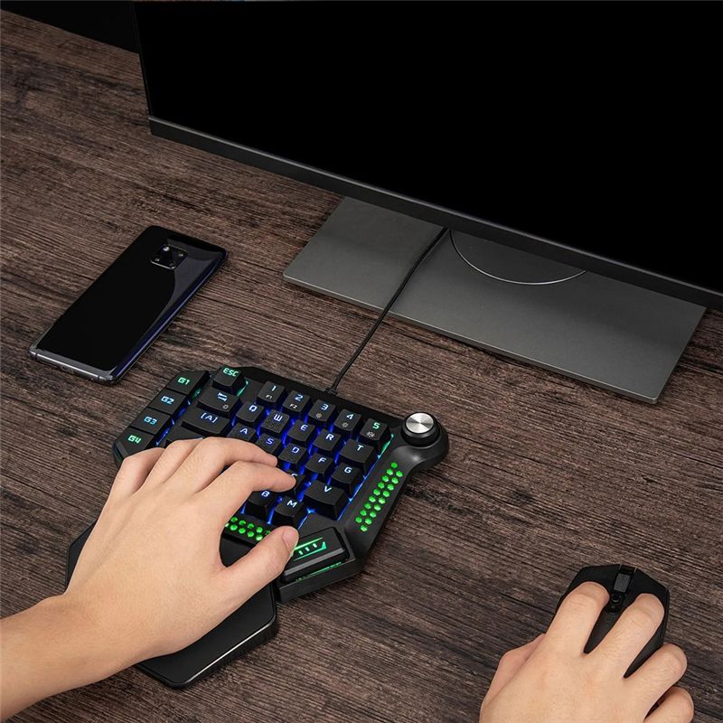 AEF6-One-Handed Mechanical Gam - Gaming Keyboard Training recension och pris