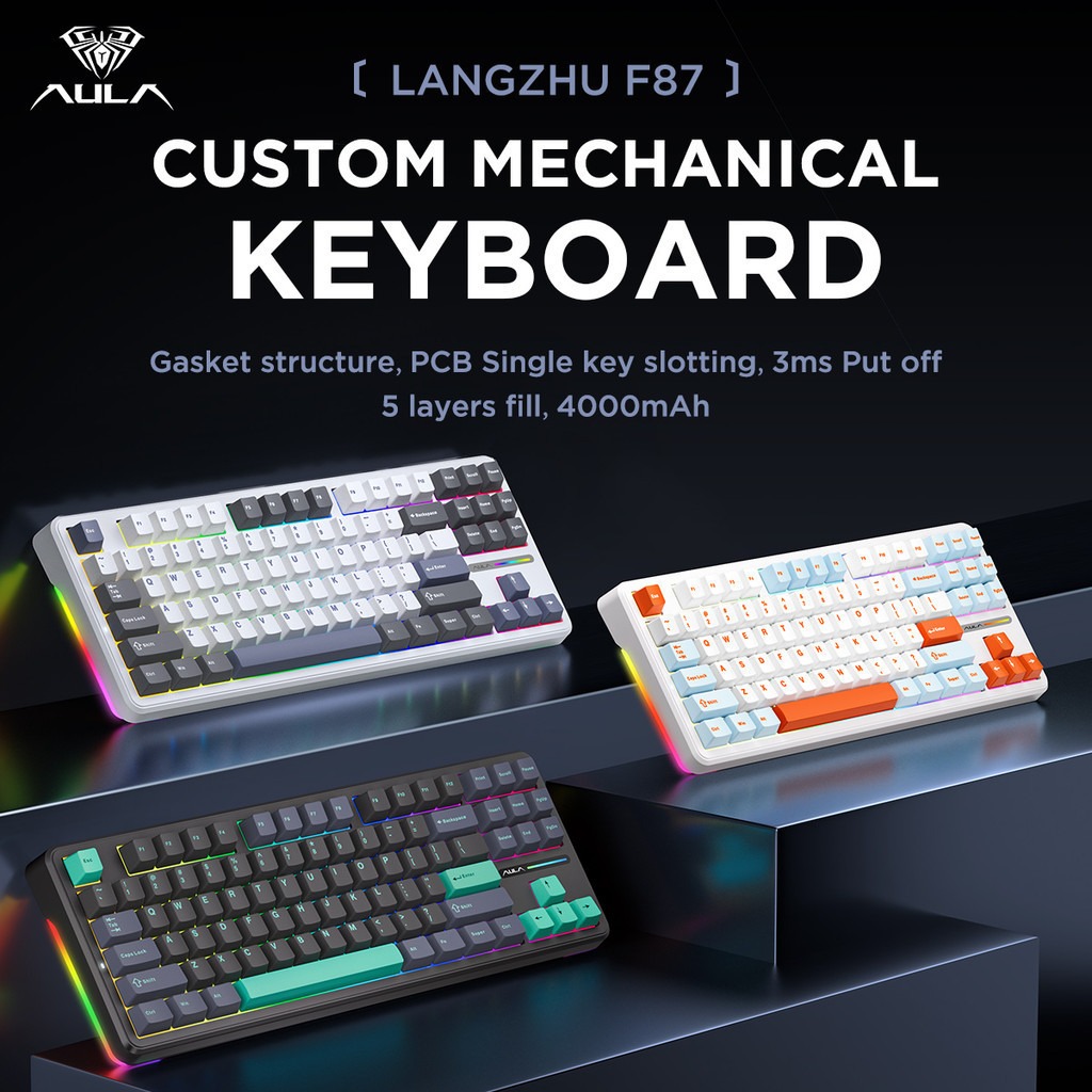Aula F87 Pro Mechanical Keyboa - Gaming Keyboard Tkl recension och pris