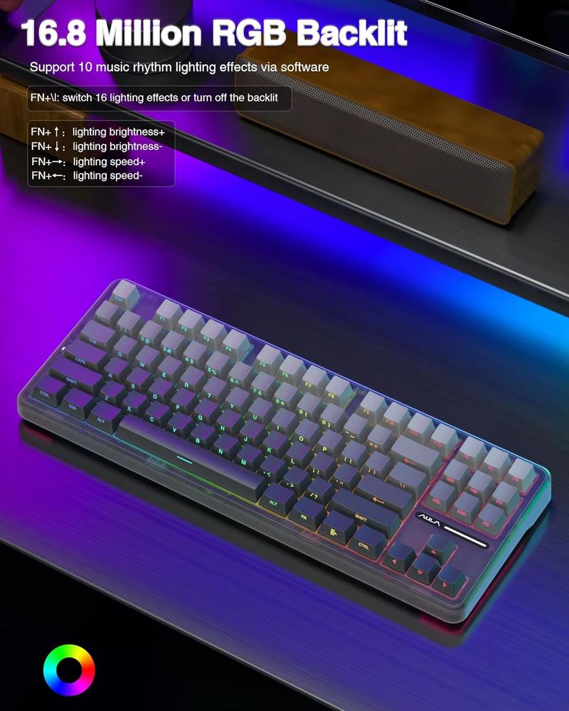 Aula F87 Wireless Mechanical K - Gaming Keyboard Tkl recension och pris