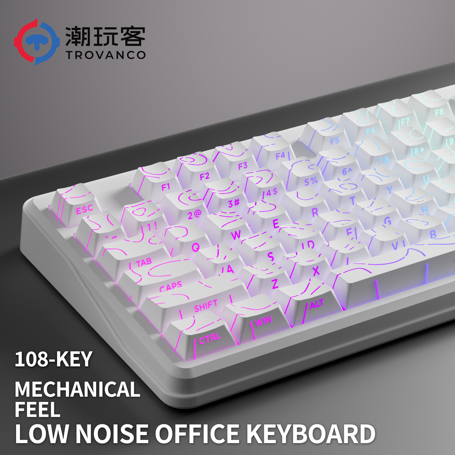 V108 Pro Wired & Wireless Keyb - Gaming Keyboard No Noise recension och pris